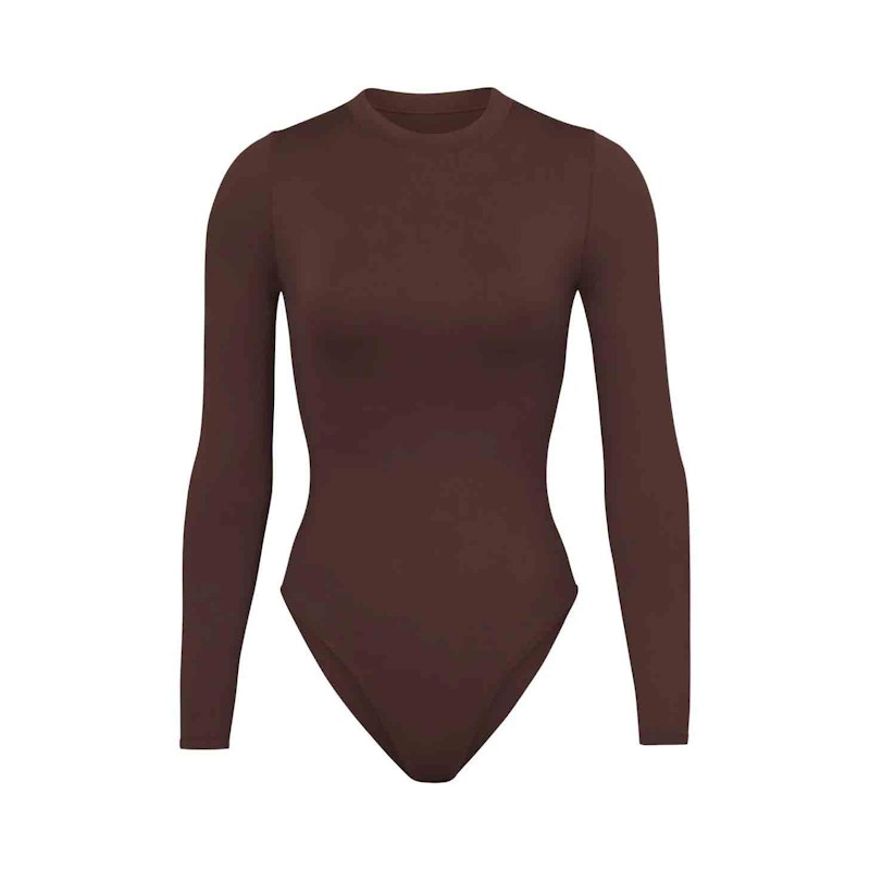 SKIMS Swim Long Sleeve One Piece Cocoa