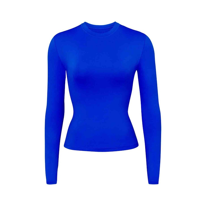 SKIMS Swim Long Sleeve Shirt Cobalt