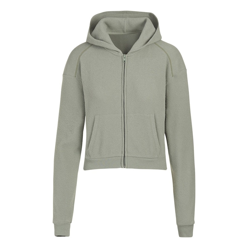 SKIMS Waffle Hoodie Mineral