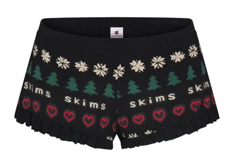 SKIMS x Cactus Plant Flea Market Women's Sleep Scoop Neck Set Onyx Pine Fair Isle