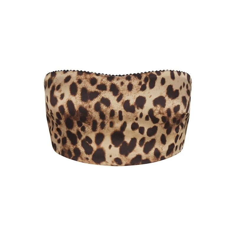 SKIMS x Dolce&Gabbana Silk Bandeau Leopard