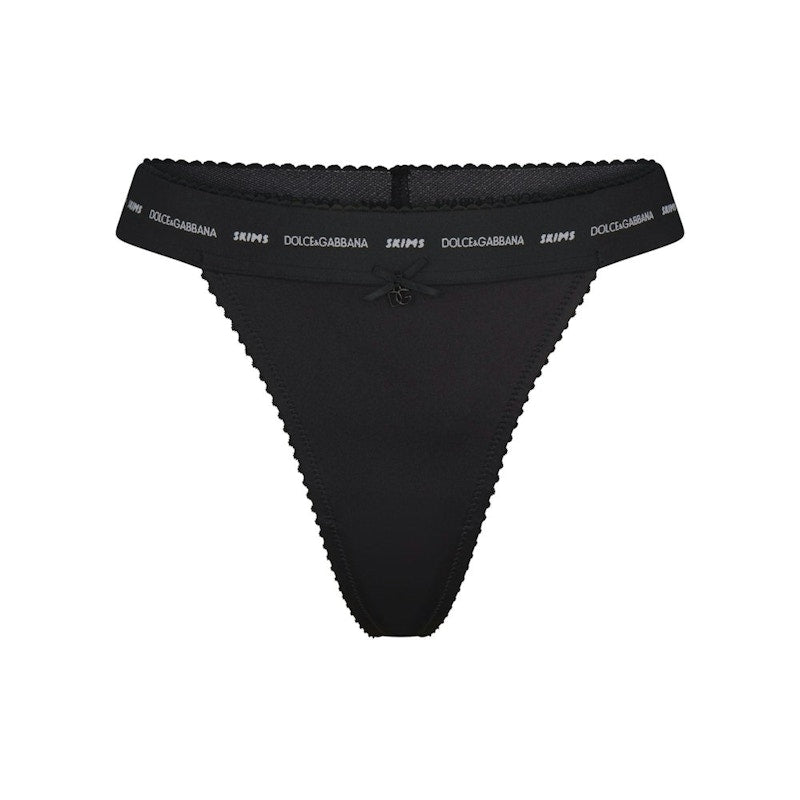 SKIMS x Dolce&Gabbana Stretch Satin Bikini Onyx