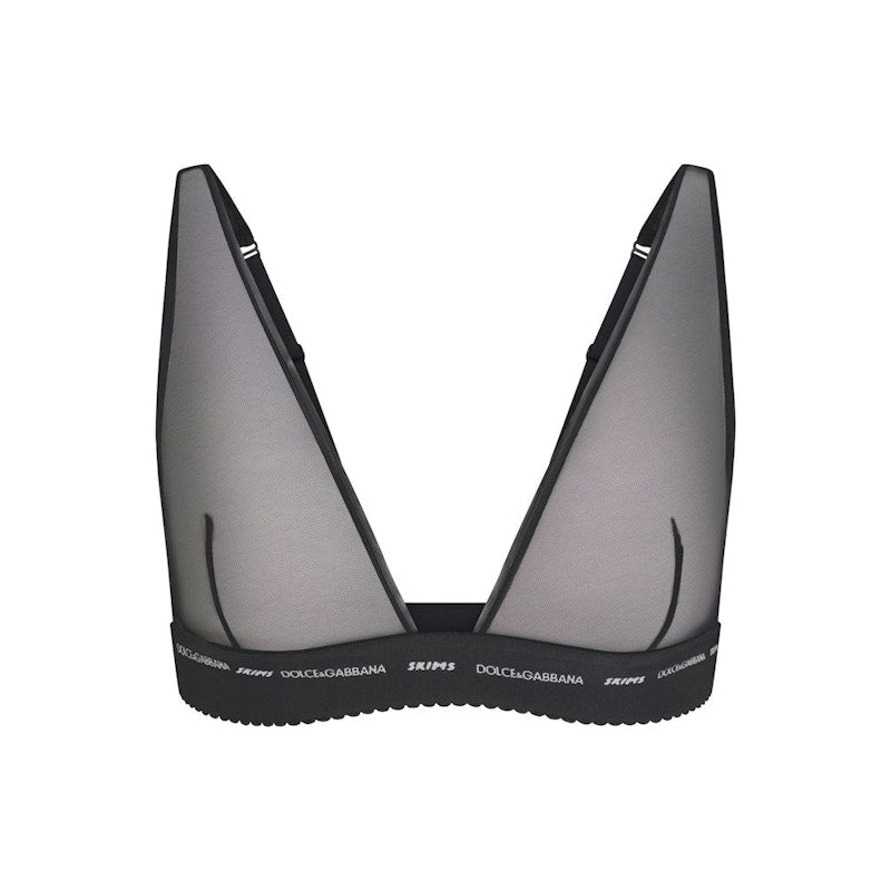SKIMS x Dolce&Gabbana Ultra Fine Mesh Plunge Bralette Onyx