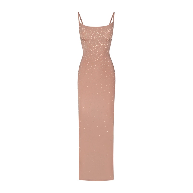 SKIMS x Swarovski Jelly Sheer Cami Long Dress Sienna