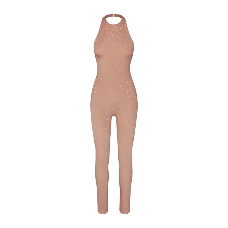SKIMS x Swarovski Jelly Sheer Halter Catsuit Sienna