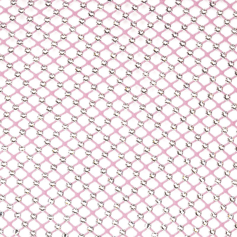 SKIMS x Swarovski Stretch Net Long Sleeve Dress Bubble Gum
