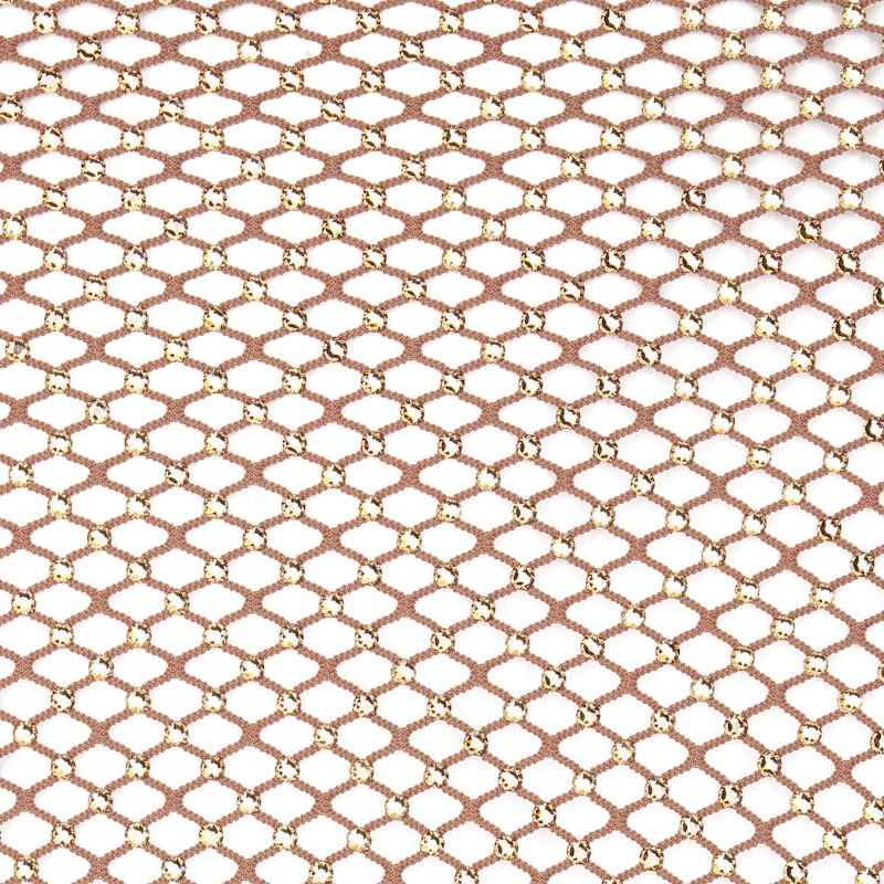 SKIMS x Swarovski Stretch Net Long Sleeve Dress Gold