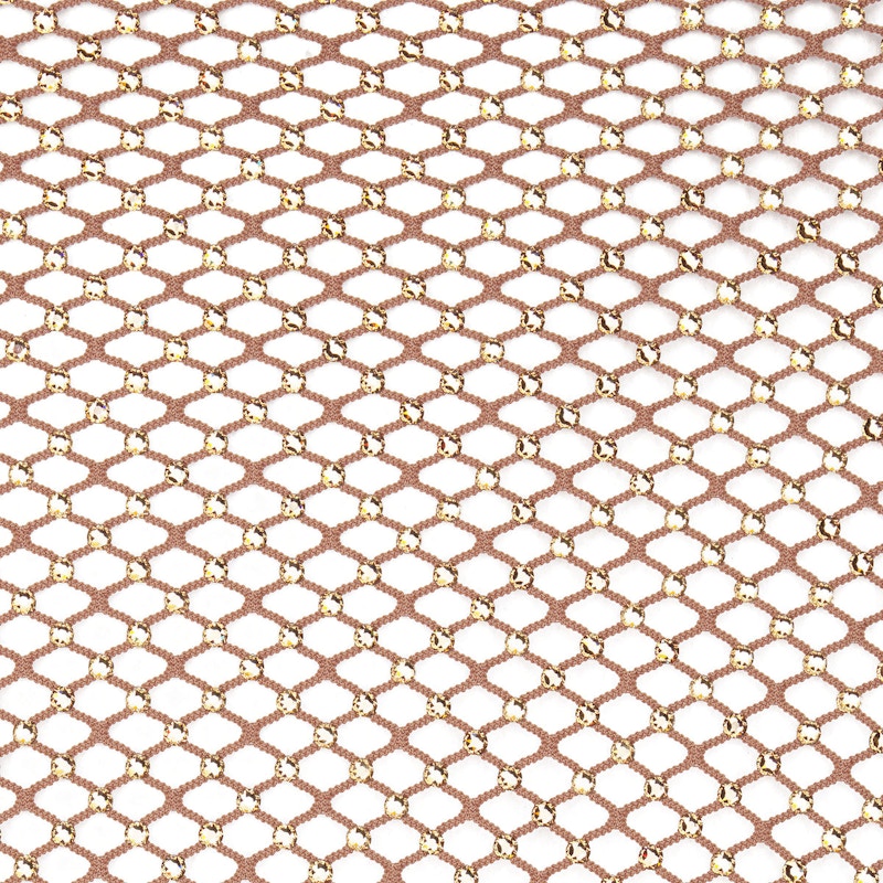 SKIMS x Swarovski Stretch Net Mini Skirt Gold