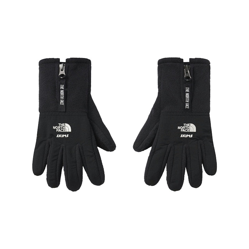 SKIMS x TNF Retro Denali Fleece Gloves Onyx