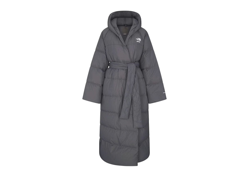 SKIMS x The North Face Nuptse Wrap Parka Gunmetal