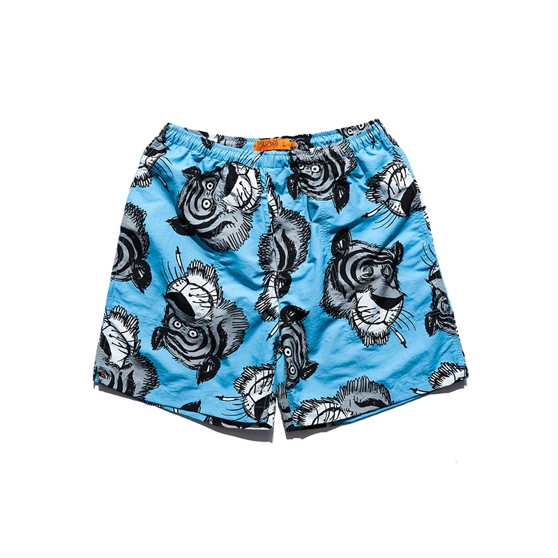SOULGOODS All Over Tiger Beach Shorts Sky Blue