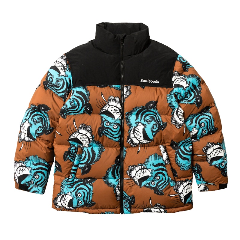 SOULGOODS Allover Tiger 800 D.P Outdoor Down Jacket Brown