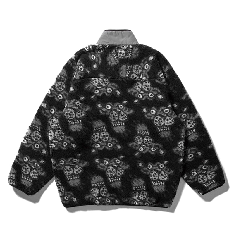 SOULGOODS Allover Tiger Logo Fleece Jacket Black