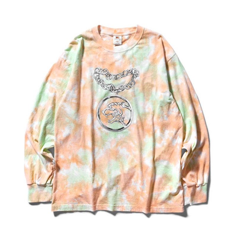 SOULGOODS Chain Tie Dye L/S T-Shirt Creamy Orange