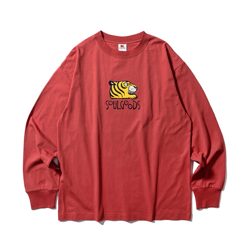 SOULGOODS Logo Autumn L/S T-Shirt Red