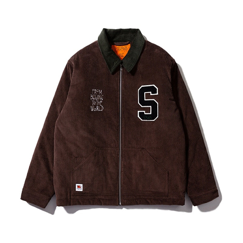 SOULGOODS Patch Corduroy Coach Jacket Brown