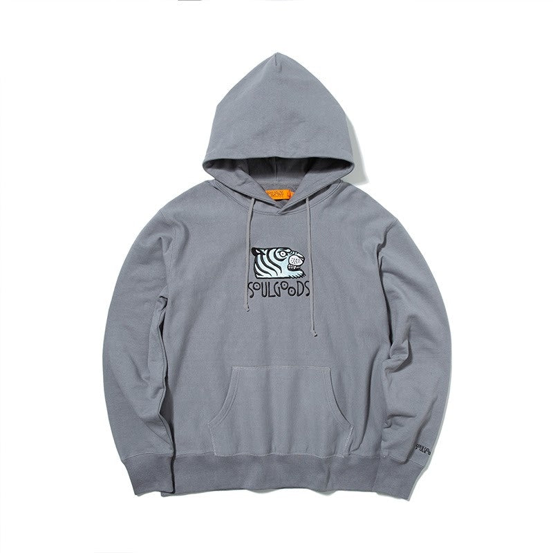 SOULGOODS Tiger Logo Hoodie Grey