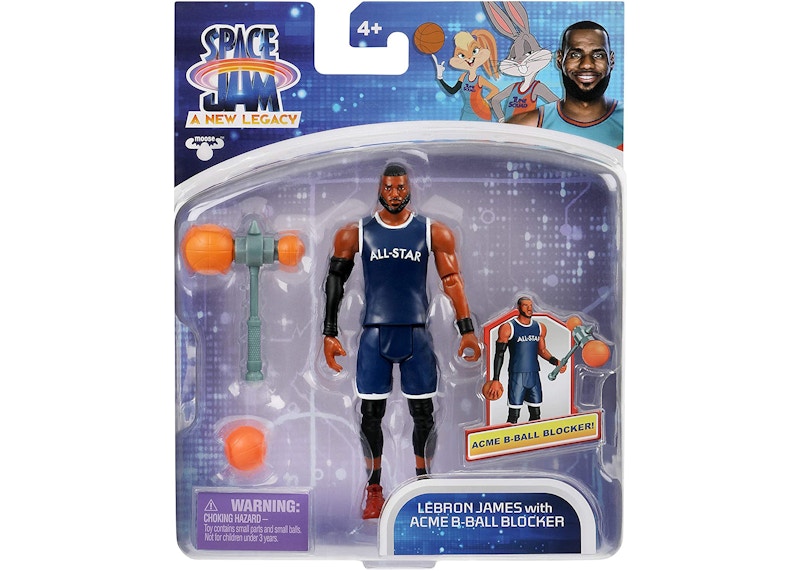 Space Jam A New Legacy - Baller Action Figure - 5" Lebron James with Acme B-Ball Blocker