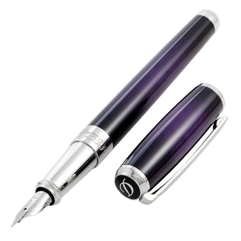 S.T Dupont Line D Atelier Purple Lacquer 5.9in Fountain Medium 410711