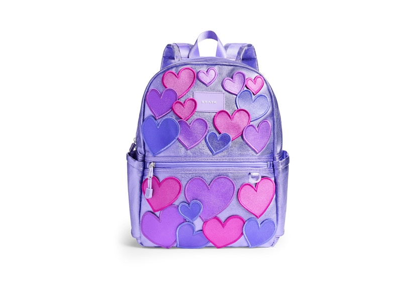 STATE Kane Double Pocket Backpack Metallic 3D Hearts
