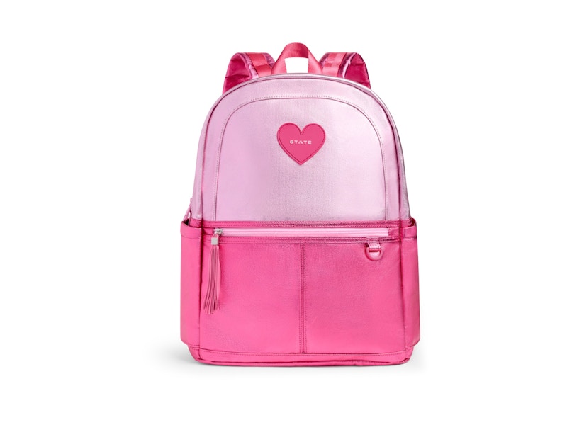 STATE Kane Double Pocket Backpack Metallic Pink/Hot Pink Colorblock