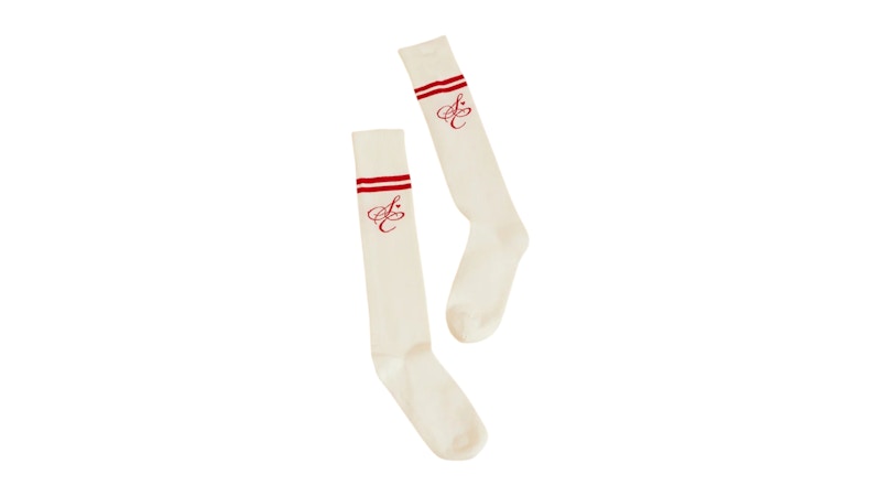 Sabrina Carpenter SC Knee Socks White/Red