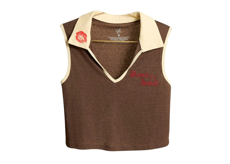 Sabrina Carpenter Short N' Sweet Polo Tank Brown