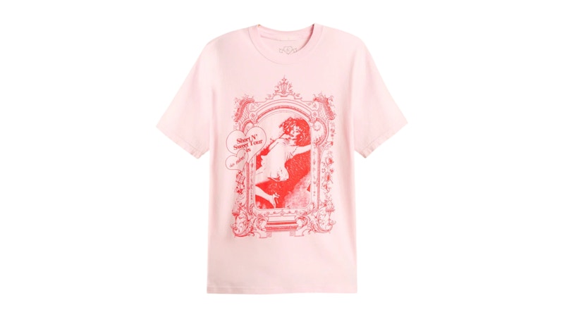 Sabrina Carpenter Short N' Sweet Tour Makes You Wanna Fall In Love Tee Pink