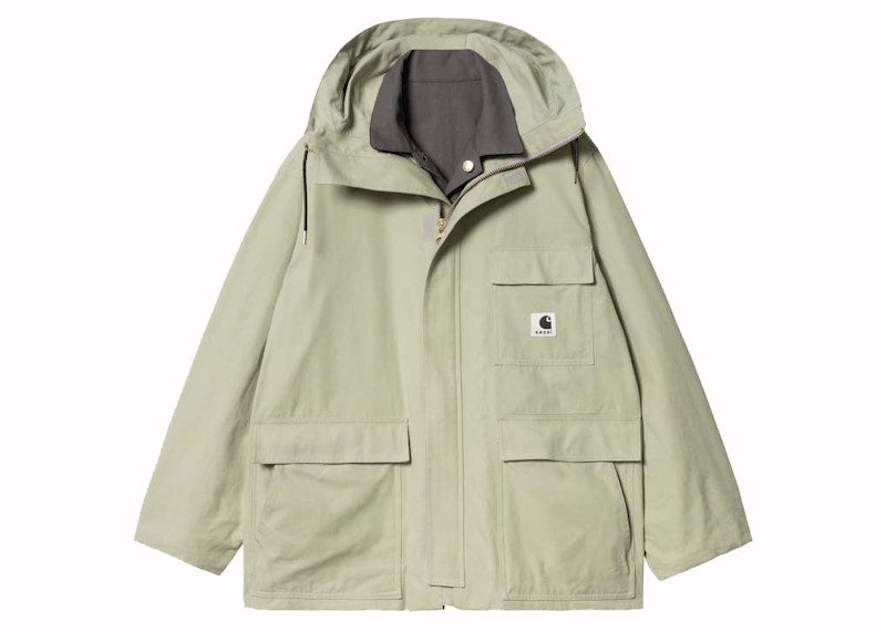 Sacai x Carharrtt WIP Reversible Duck Coat Grey/Light Green
