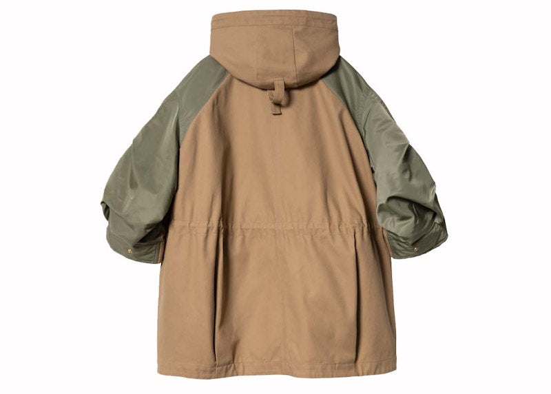 Sacai x Carharrtt WIP Women's Duck x Nylon Twill Coat Beige/Khaki