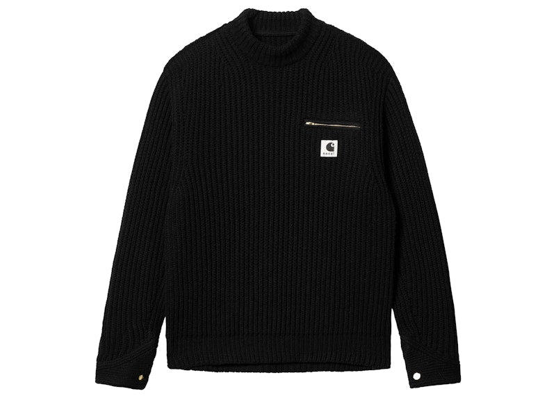 Sacai x Carhartt WIP Knit Detroit Pullover Black