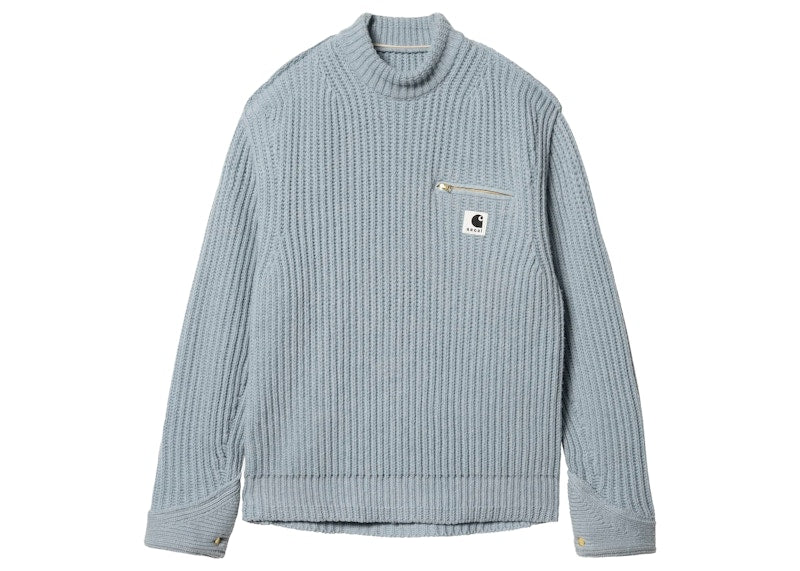 Sacai x Carhartt WIP Knit Detroit Pullover Light Blue