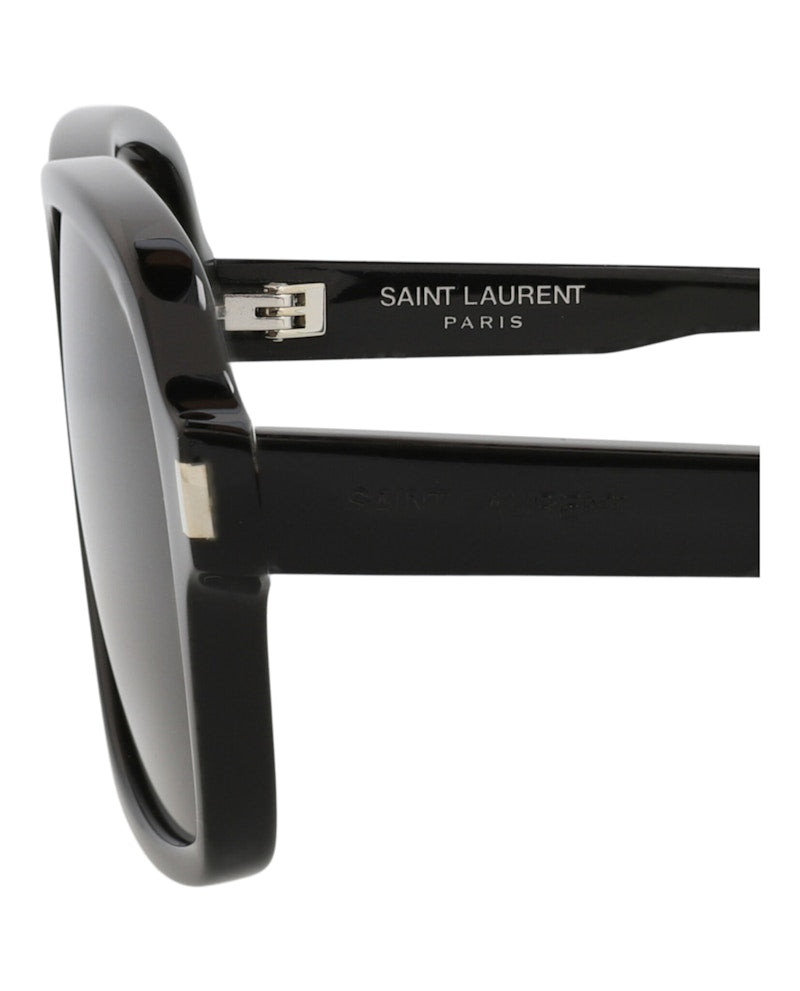 Saint Laurent Aviator-Frame Recycled Acetate Sunglasses Black Black Black (SL609CAROL-30014608-001)