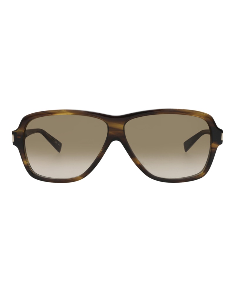 Saint Laurent Aviator-Frame Recycled Acetate Sunglasses Havana Havana Brown (SL609CAROL-30014608-003)