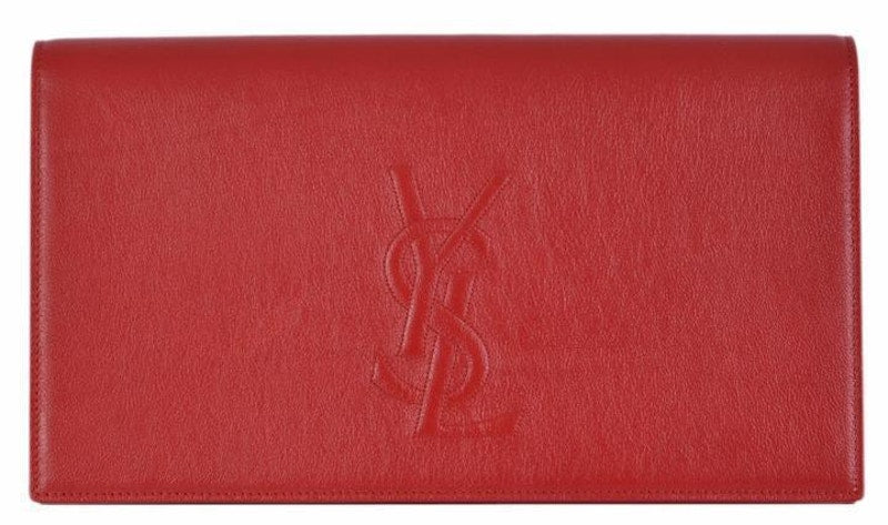 Saint Laurent Belle Du Jour Clutch Large Red