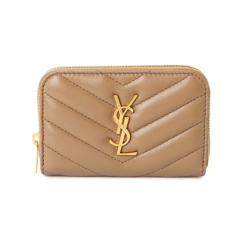 Saint Laurent Cassandre Card Holder Beige
