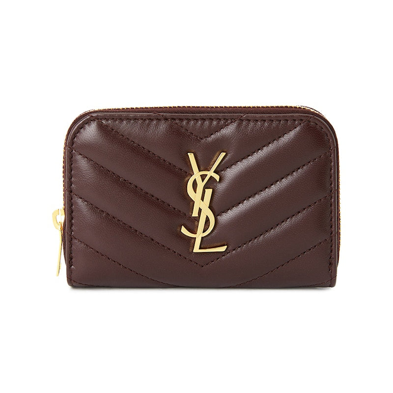 Saint Laurent Cassandre Card Holder Wine