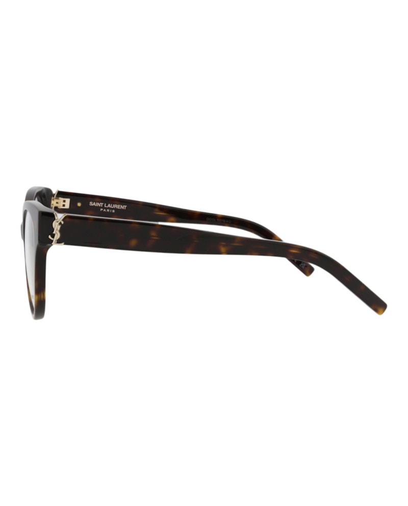 Saint Laurent Cat Eye-Frame Acetate Optical Frames Havana Havana Transparent (SLM34-30006106-004)