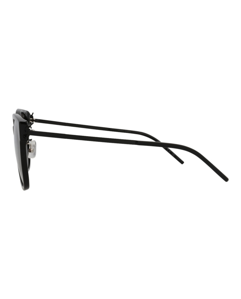 Saint Laurent Cat Eye-Frame Acetate Sunglasses Black Black Black (SLM48SCK-30011930-003)