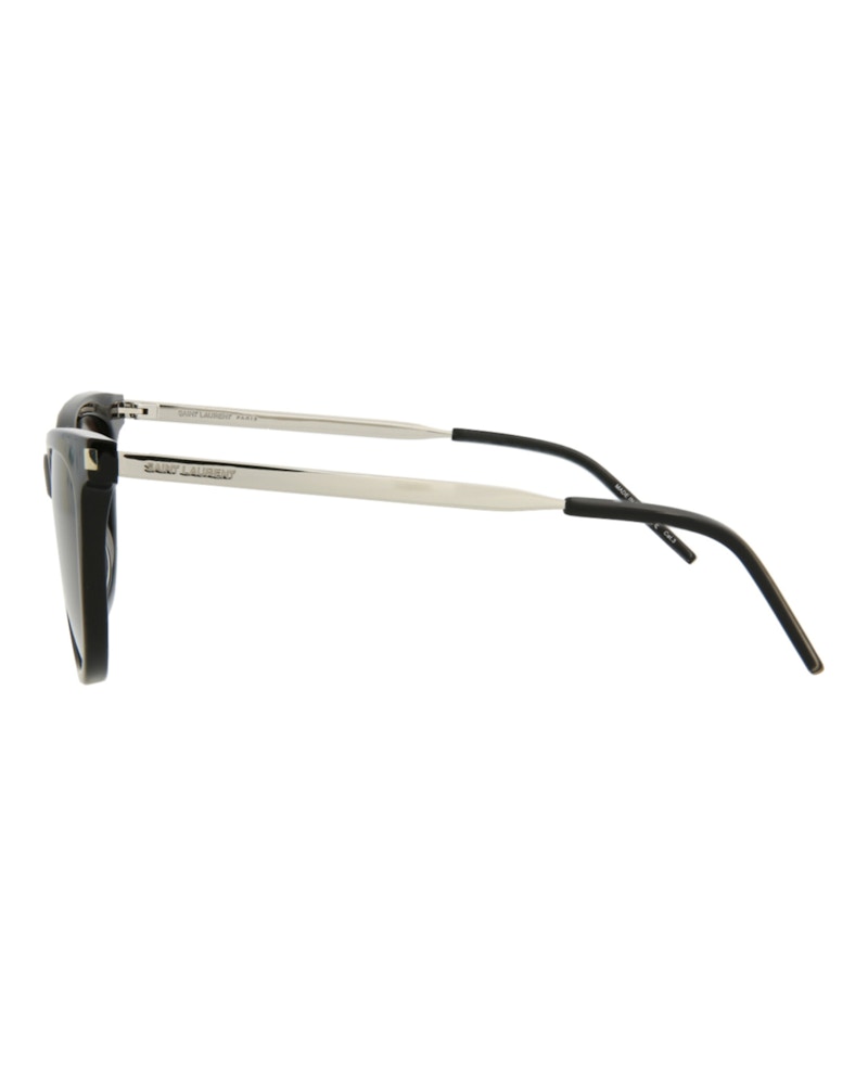Saint Laurent Cat Eye-Frame Acetate Sunglasses Black Silver Black (SL510-30013058-001)