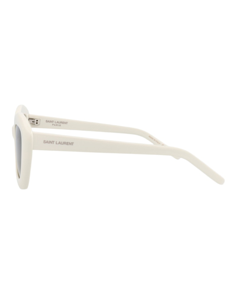 Saint Laurent Cat Eye-Frame Acetate Sunglasses Ivory Ivory Grey (SL68-30010684-004)