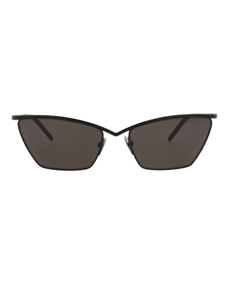 Saint Laurent Cat Eye-Frame Metal Sunglasses Black Black Grey (SL637-30014745-001)