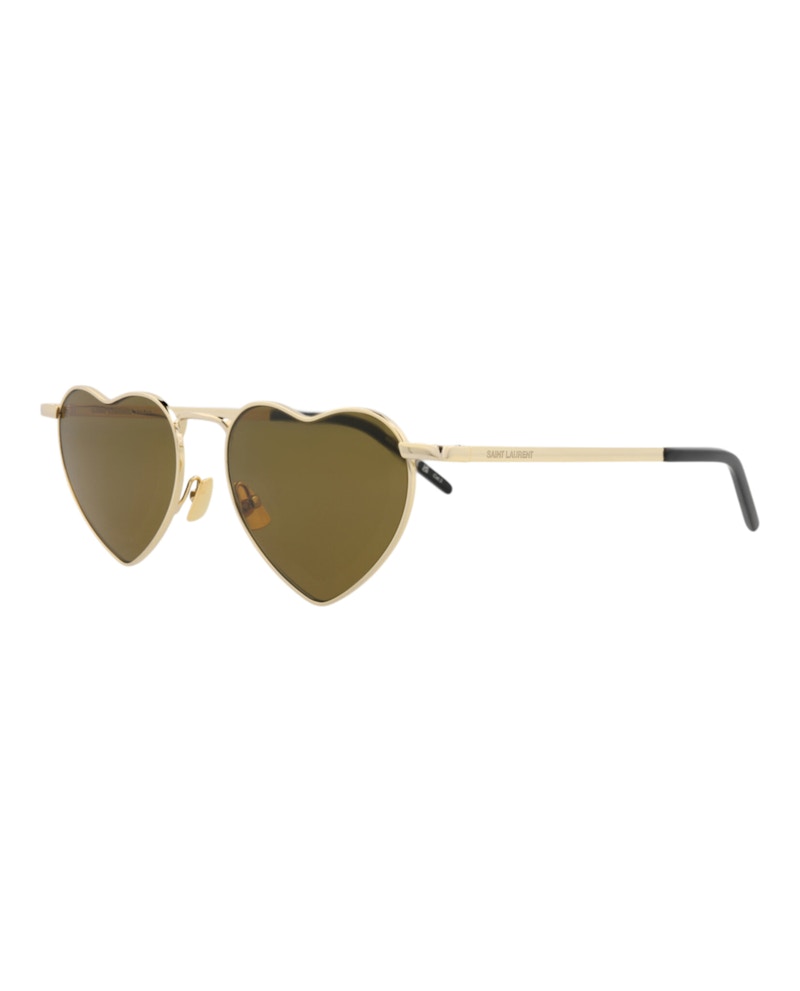 Saint Laurent Cat Eye-Frame Metal Sunglasses Gold Gold Brown (SL301LOULO-30007818-015)