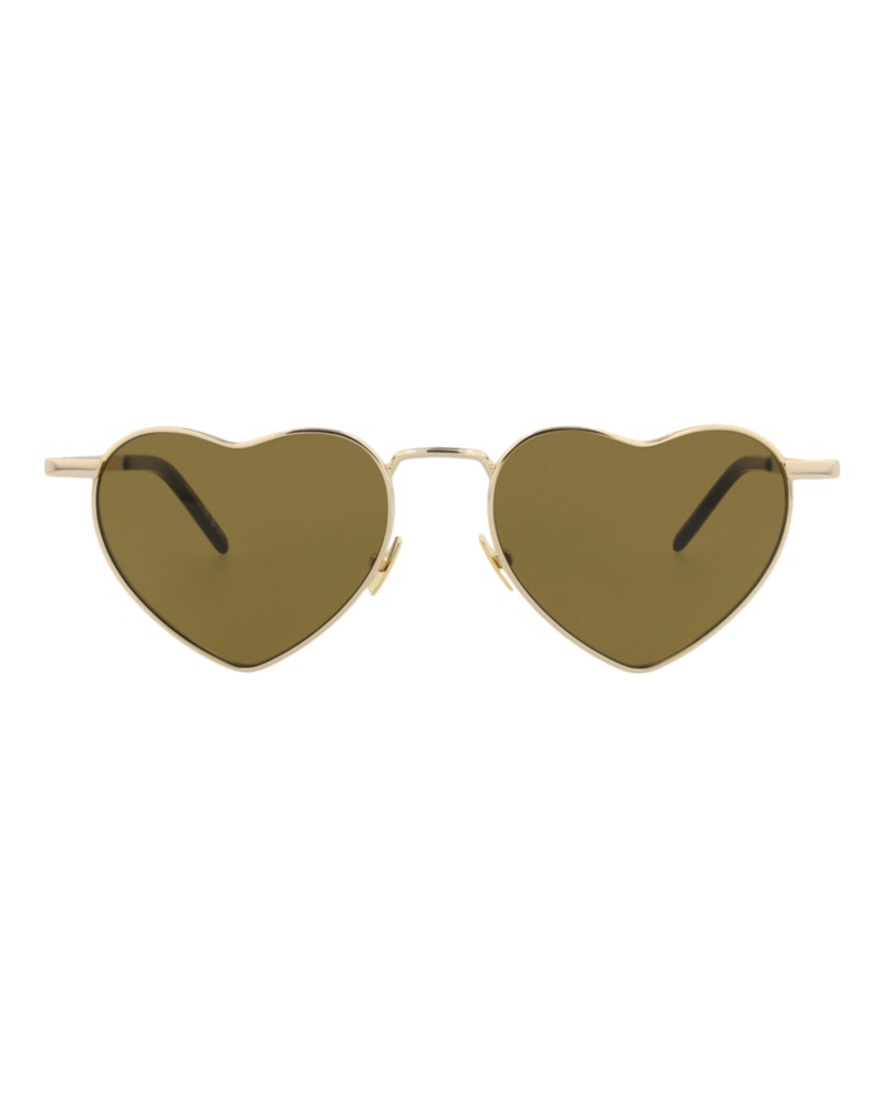Saint Laurent Cat Eye-Frame Metal Sunglasses Gold Gold Brown (SL301LOULO-30007818-015)
