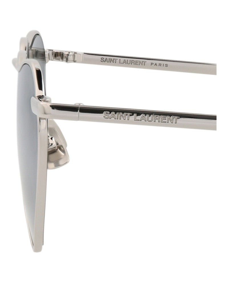 Saint Laurent Cat Eye-Frame Metal Sunglasses Silver Silver Silver (SL301LOULO-30007818-014)