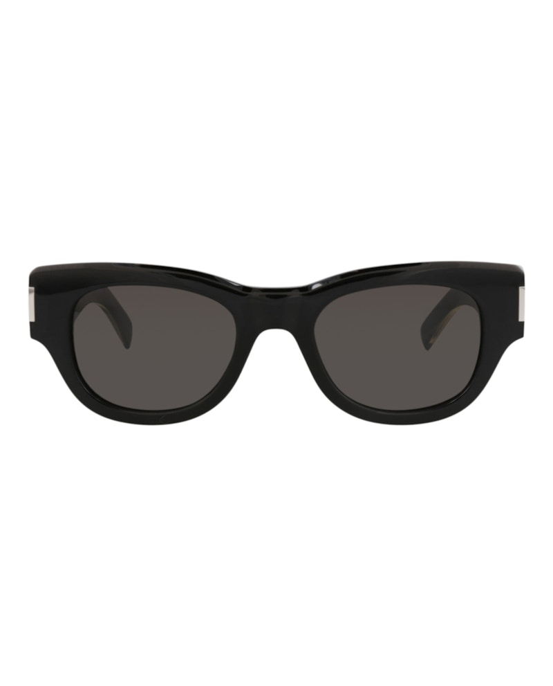 Saint Laurent Cat Eye-Frame Recycled Acetate Sunglasses BLACK CRYSTAL GREY (SL573-30014070-001)