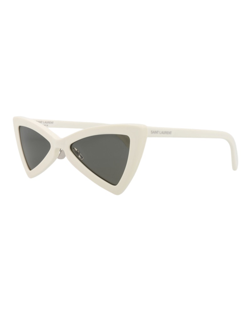 Saint Laurent Cat Eye-Frame Recycled Acetate Sunglasses White White Grey (SL207JERRY-30002309-007)