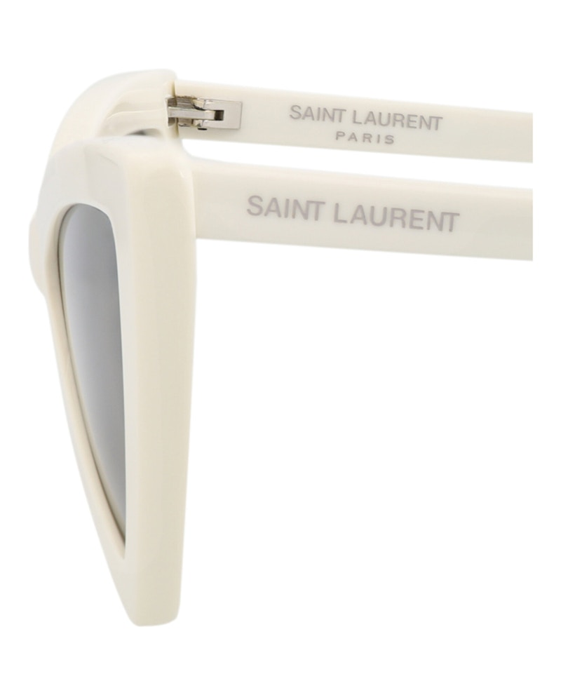 Saint Laurent Cat Eye-Frame Recycled Acetate Sunglasses White White Grey (SL207JERRY-30002309-007)