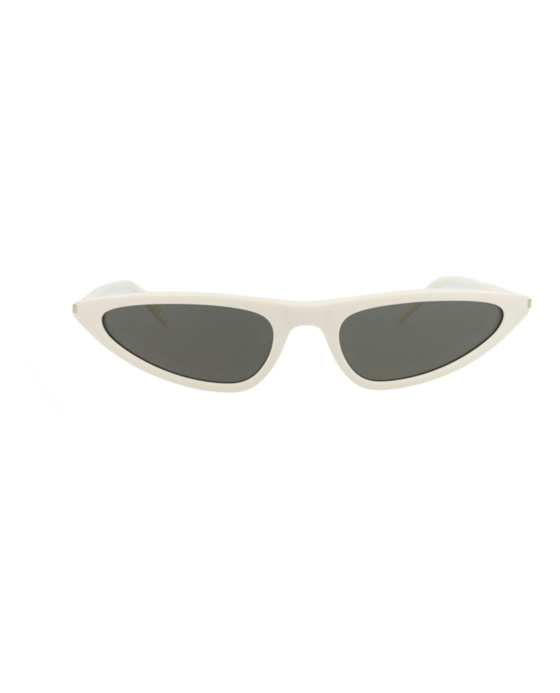 Saint Laurent Cat Eye-Frame Recycled Acetate Sunglasses White White Grey (SL703-30015705-003)