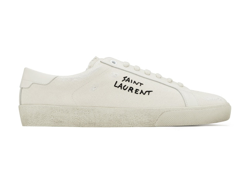 Saint Laurent Court Classic SL/06 Low Distressed Cream (Women's)